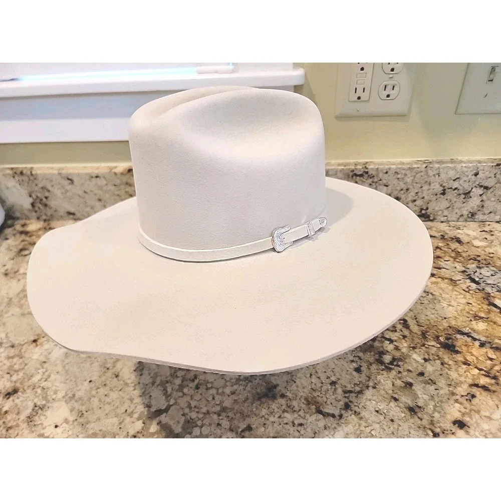 Stetson Oak Ridge Stallion Western Cowboy Hat  Bone 7 New Made In USA XXX Wool